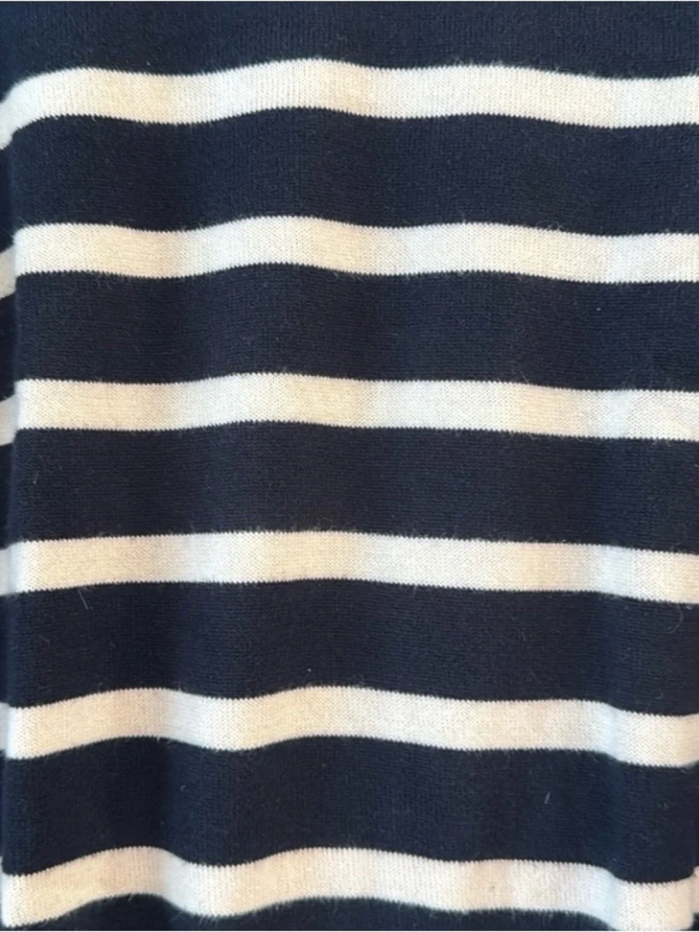 J. Crew Navy Striped Crewneck Sweater with Red & Blue Accents